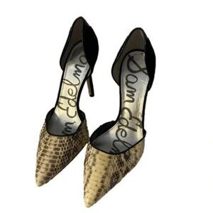 Sam Edelman Delilah Snakeskin Leather dOrsey Pump Heelssize 9